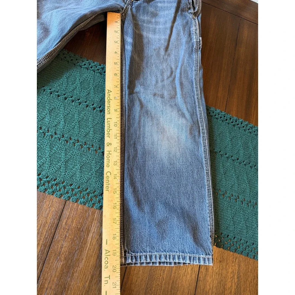 OshKosh Bgosh Boys Carpenter Jeans Medium Wash Denim Hammer Loop Size 7 Regular